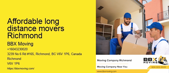 Affordable long distance movers Richmond