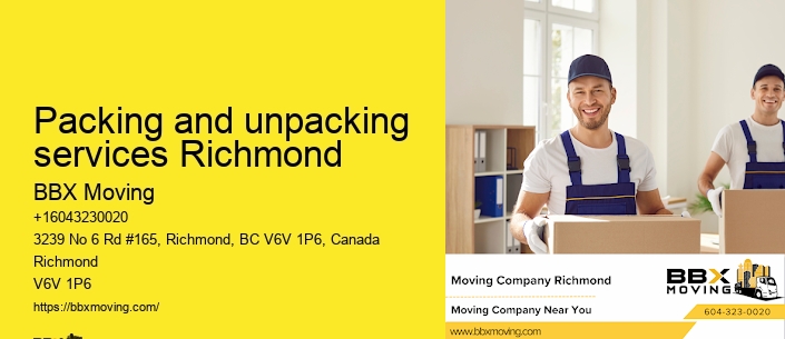 Packing and unpacking services Richmond