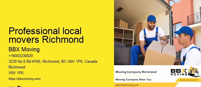Professional local movers Richmond