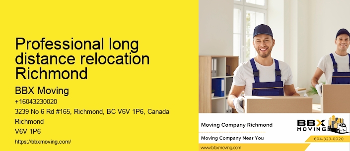 Professional long distance relocation Richmond
