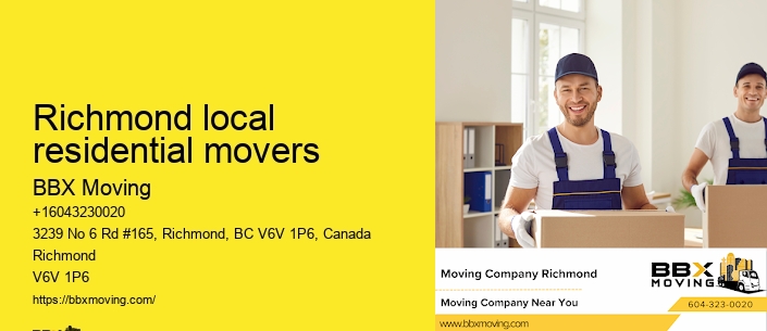 Richmond local residential movers