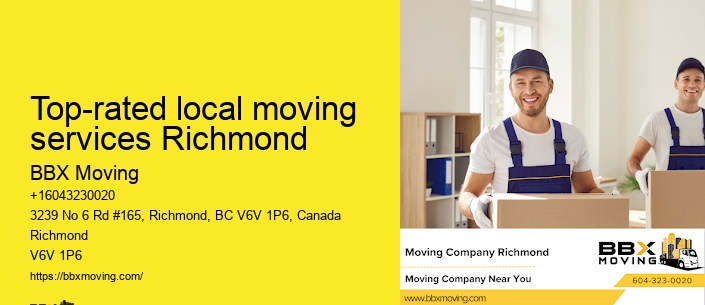 Top-rated local moving services Richmond
