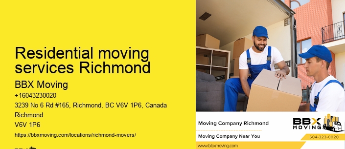 Residential moving services Richmond