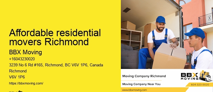 Affordable residential movers Richmond