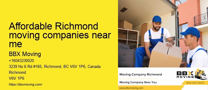 Affordable Richmond moving companies near me