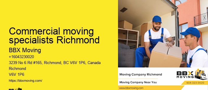 Commercial moving specialists Richmond