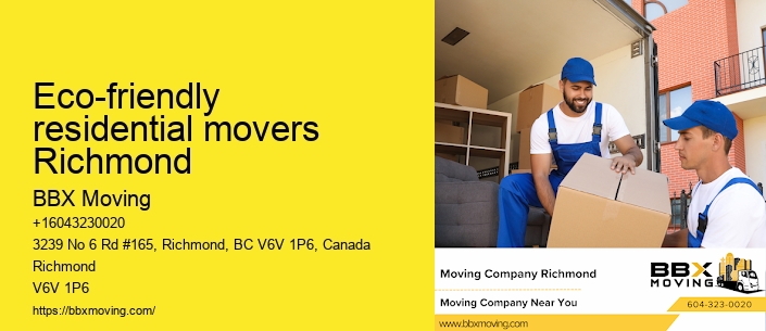 Eco-friendly residential movers Richmond