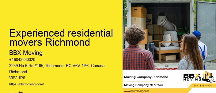 Experienced residential movers Richmond