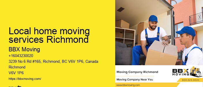 Local home moving services Richmond