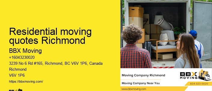 Residential moving quotes Richmond
