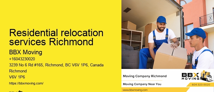 Residential relocation services Richmond