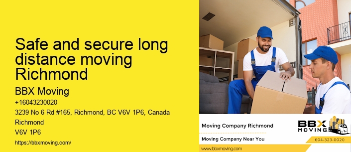 Safe and secure long distance moving Richmond