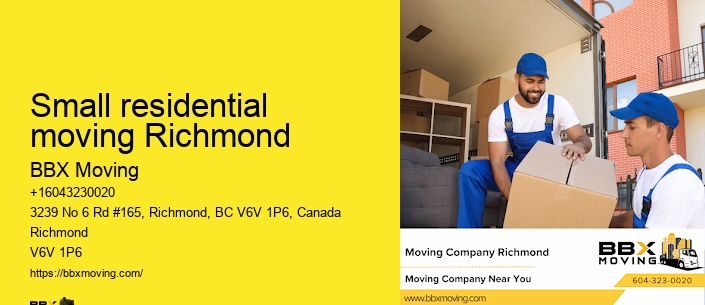 Small residential moving Richmond