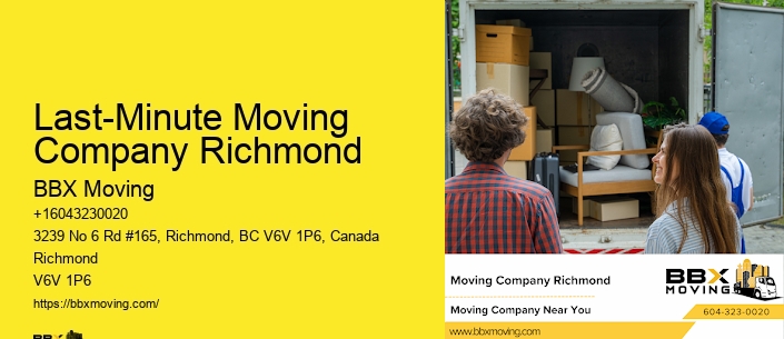 Last-Minute Moving Company Richmond