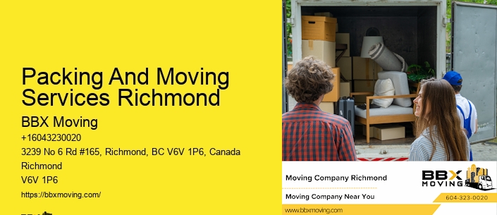 Packing And Moving Services Richmond