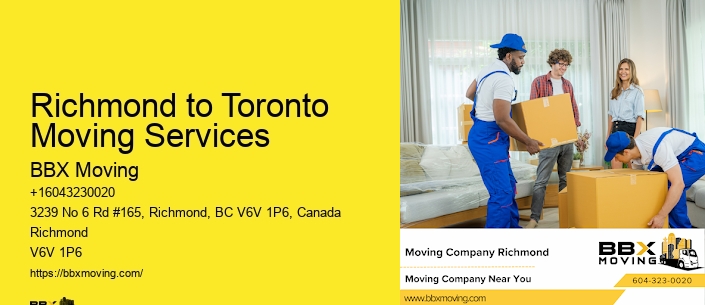 Richmond to Toronto Moving Services