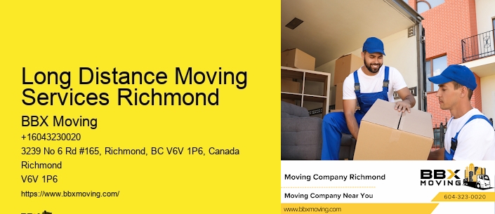 Long Distance Moving Services Richmond