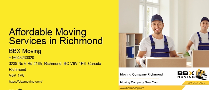 Affordable Moving Services in Richmond