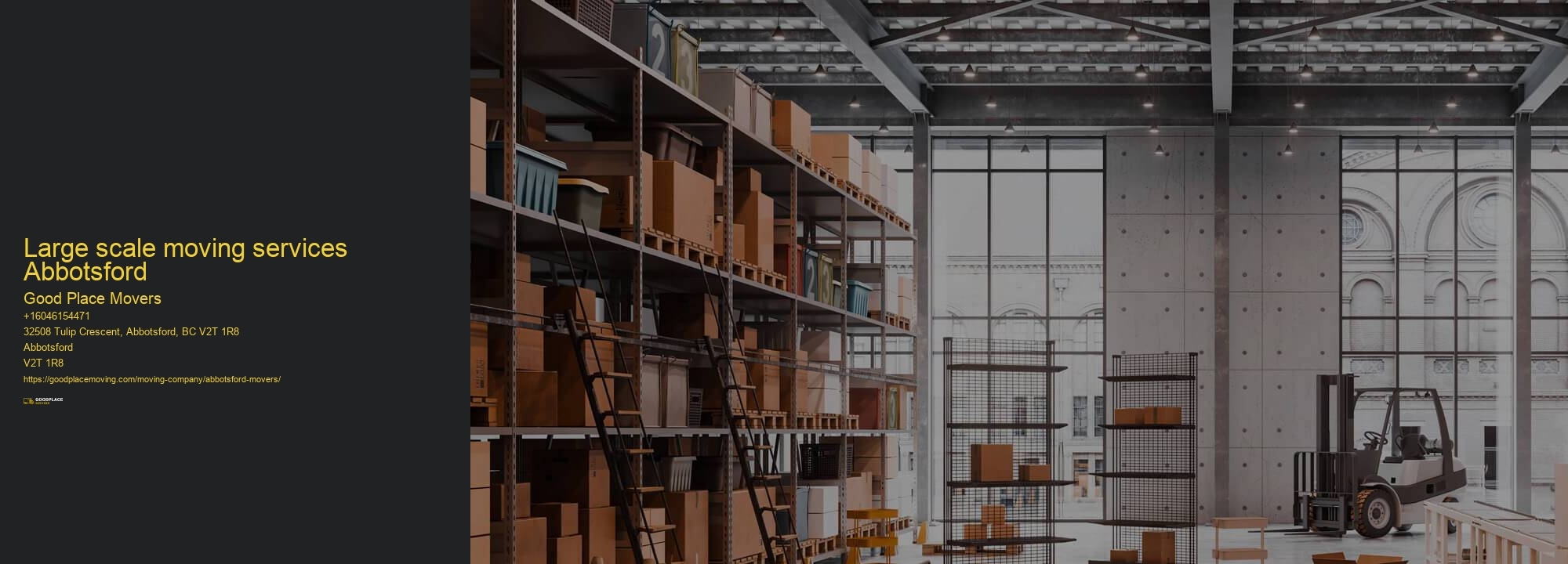 Large scale moving services Abbotsford