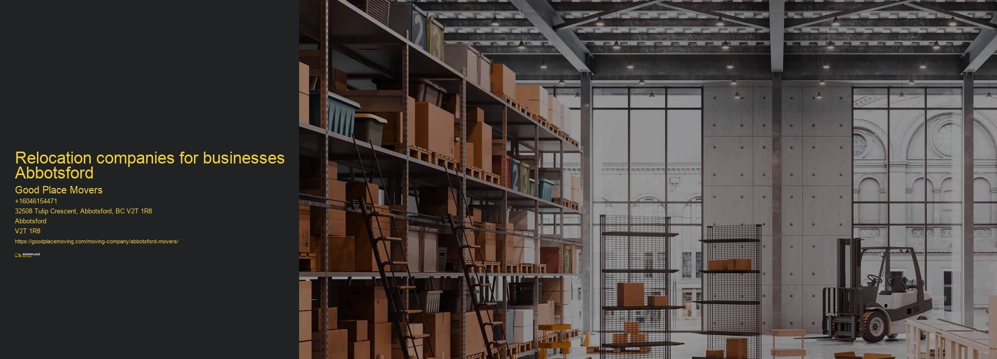 Relocation companies for businesses Abbotsford
